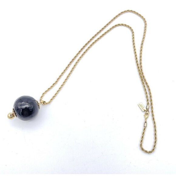 Kate Spade long rope chain with Black round Pendant Necklace - Picture 1 of 4